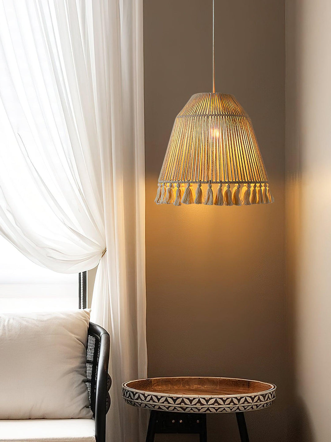 Alsolia Lampe Suspension à Corde Traditionnelle - Neutralighting