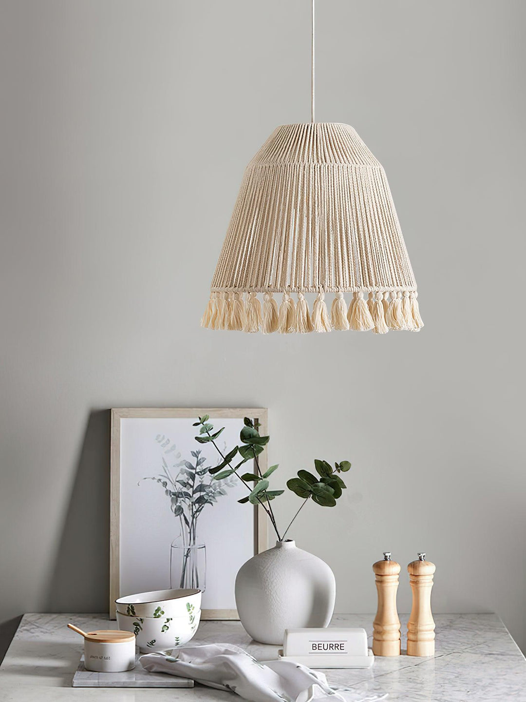 Alsolia Lampe Suspension à Corde Traditionnelle - Neutralighting