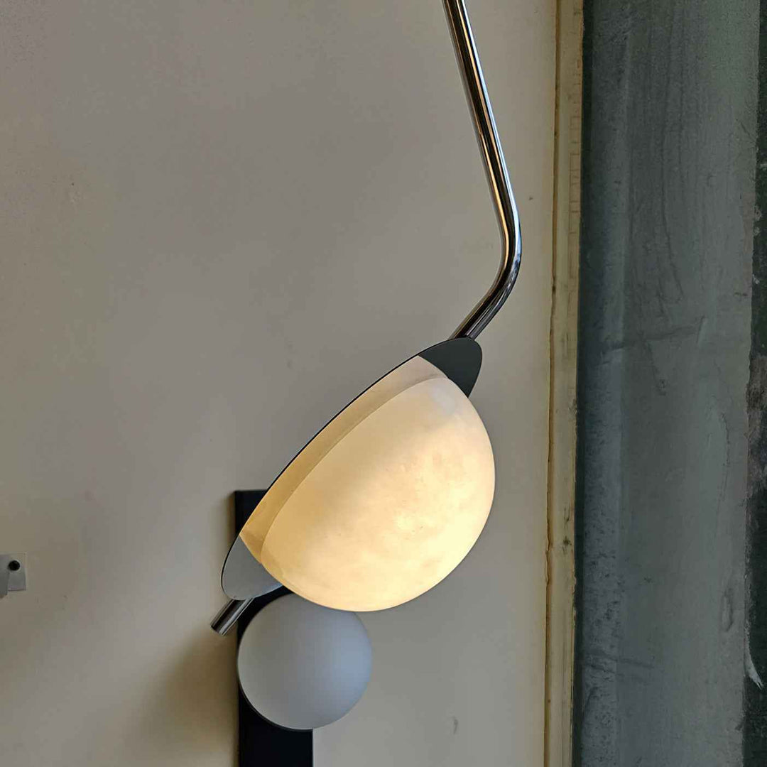 Ivvaros Lampe Suspension Chic Moderne Minimaliste Acier Inoxydable Alabastre - Neutralighting