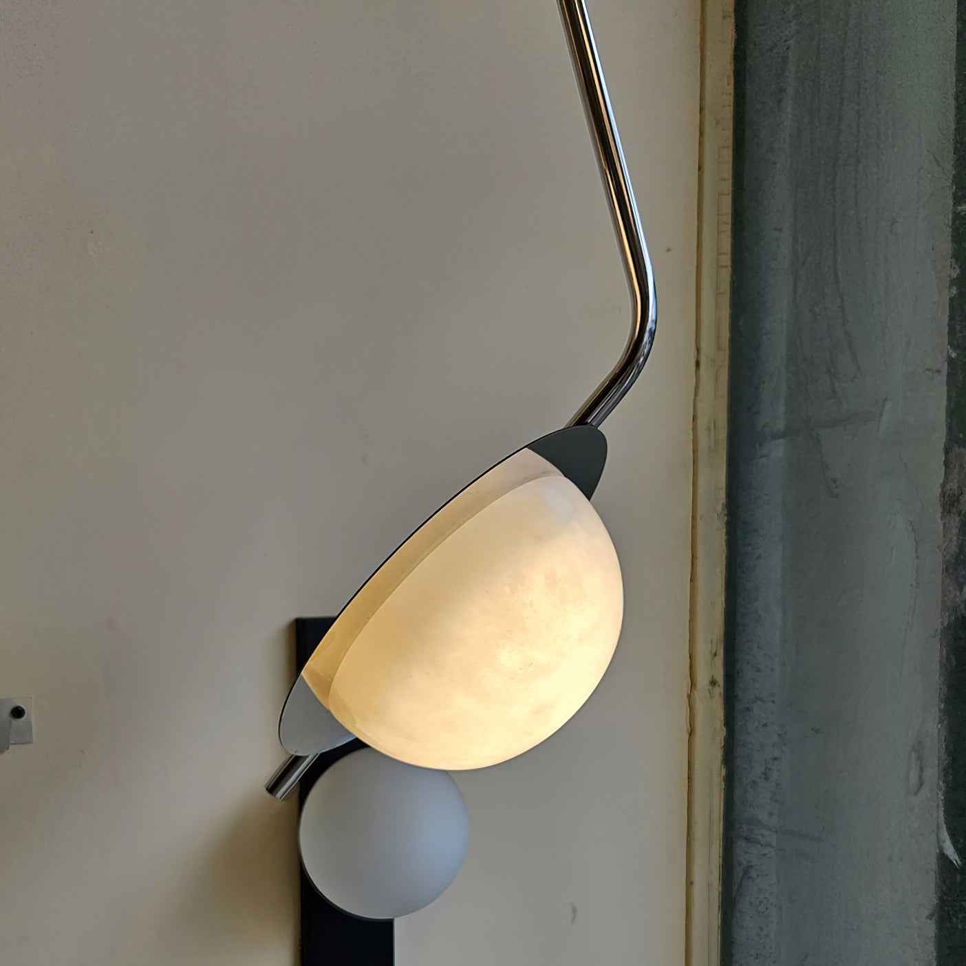 Ivvaros Lampe Suspension Chic Moderne Minimaliste Acier Inoxydable Alabastre - Neutralighting