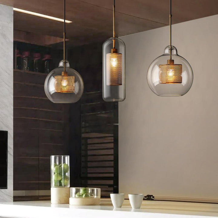 Lustra Suspension en Verre Chiswick pour Salon - Neutralighting