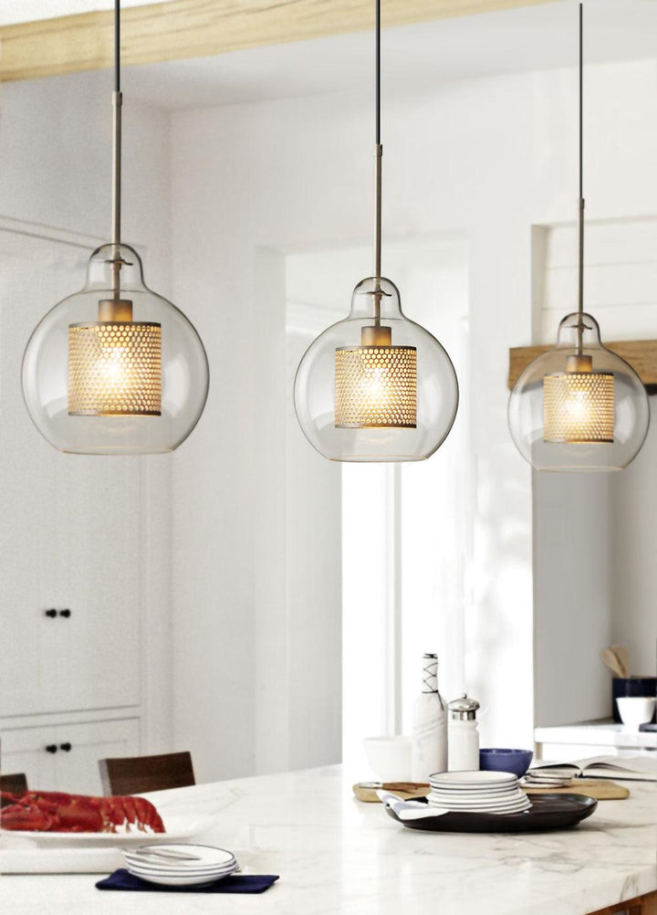 Lustra Suspension en Verre Chiswick pour Salon - Neutralighting