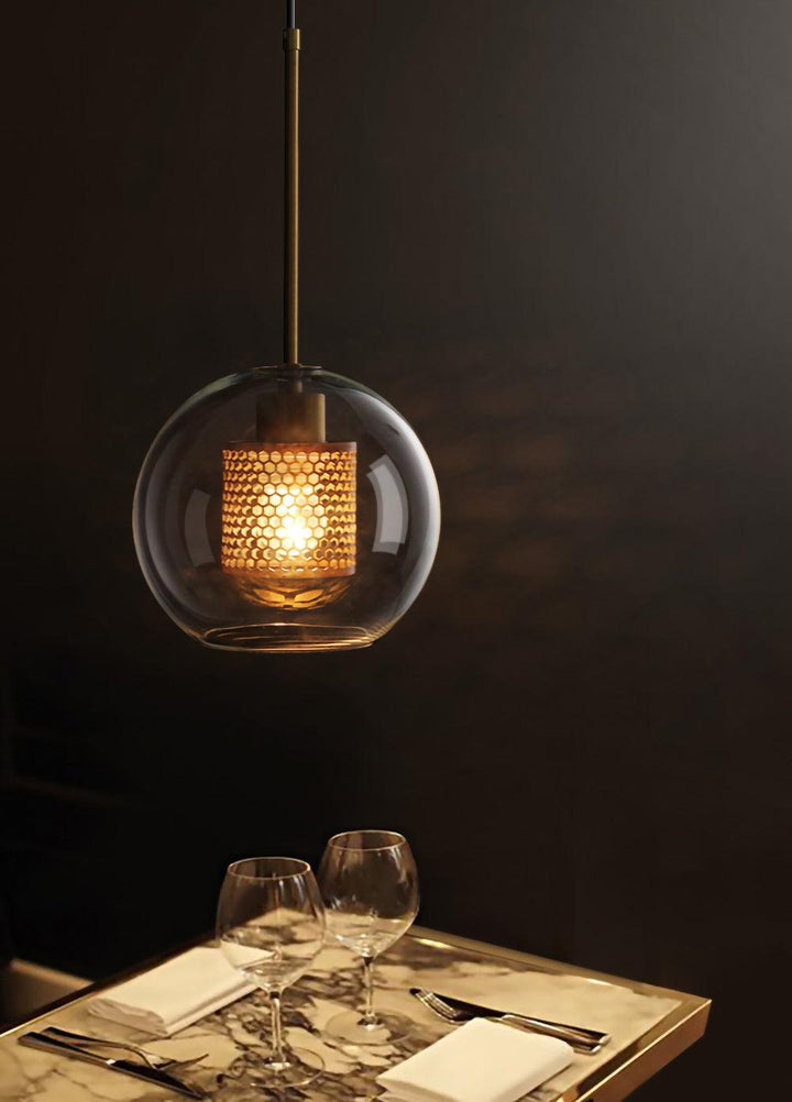 Lustra Suspension en Verre Chiswick pour Salon - Neutralighting