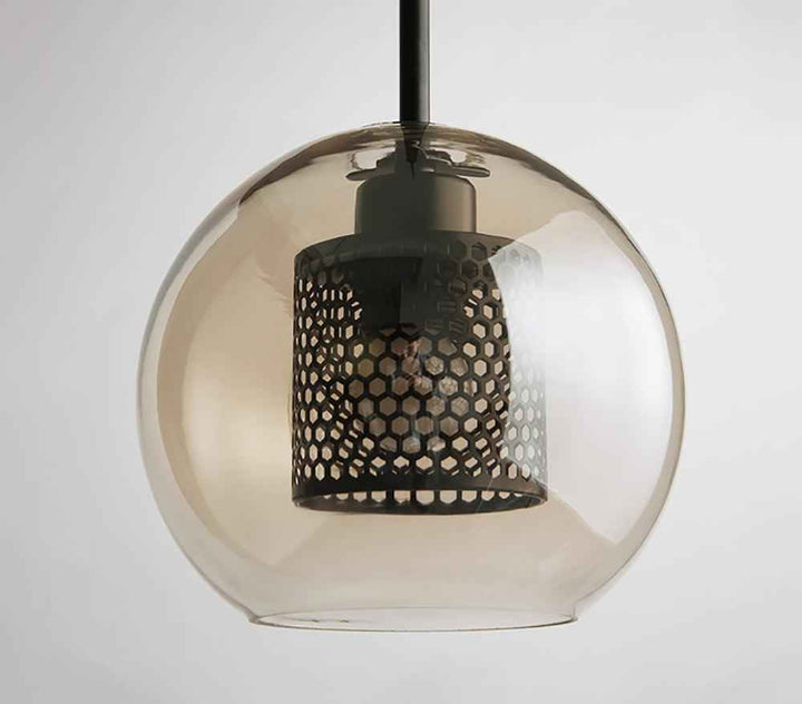 Lustra Verre 18cm Argent LED
