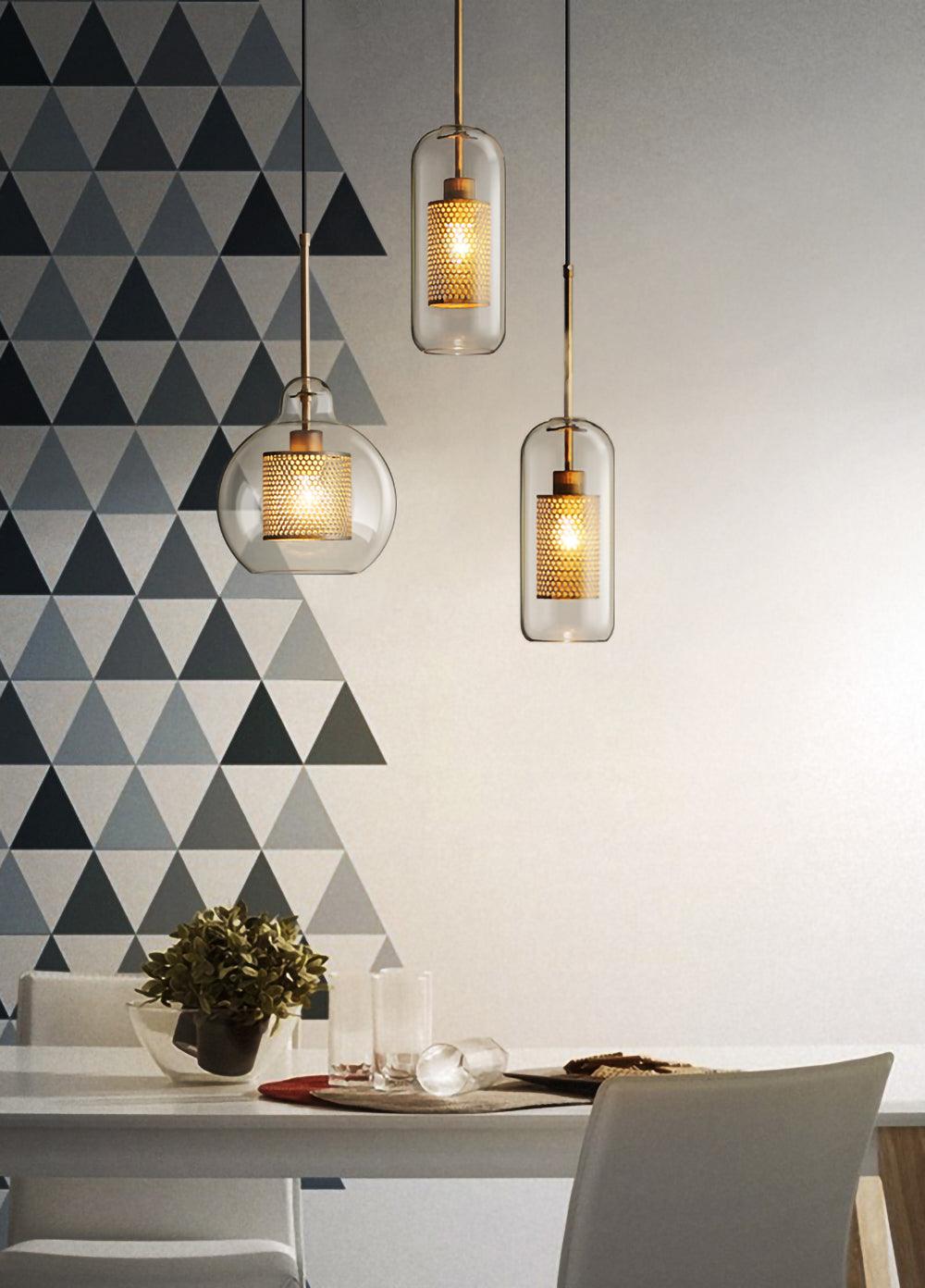 Lustra Suspension en Verre Chiswick pour Salon - Neutralighting