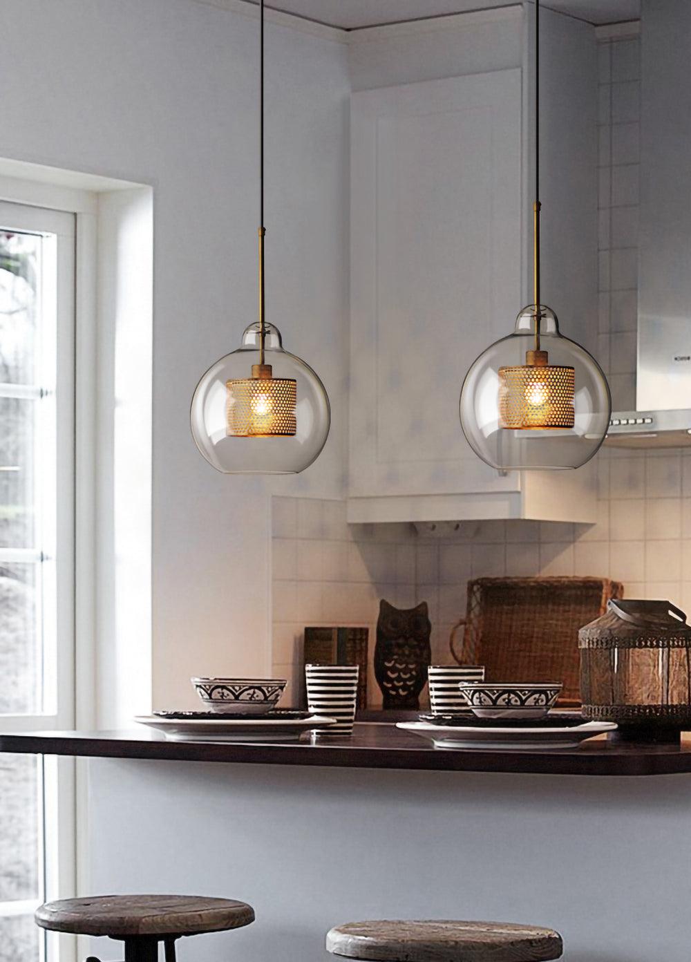 Lustra Suspension en Verre Chiswick pour Salon - Neutralighting