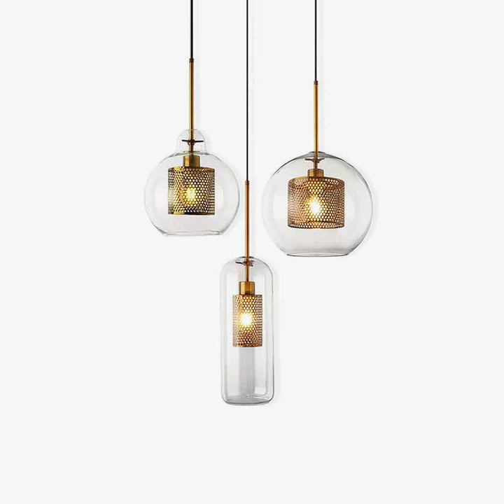 Lustra Verre 18cm Argent LED