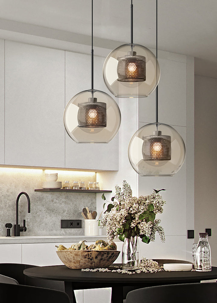 Lustra Suspension en Verre Chiswick pour Salon - Neutralighting