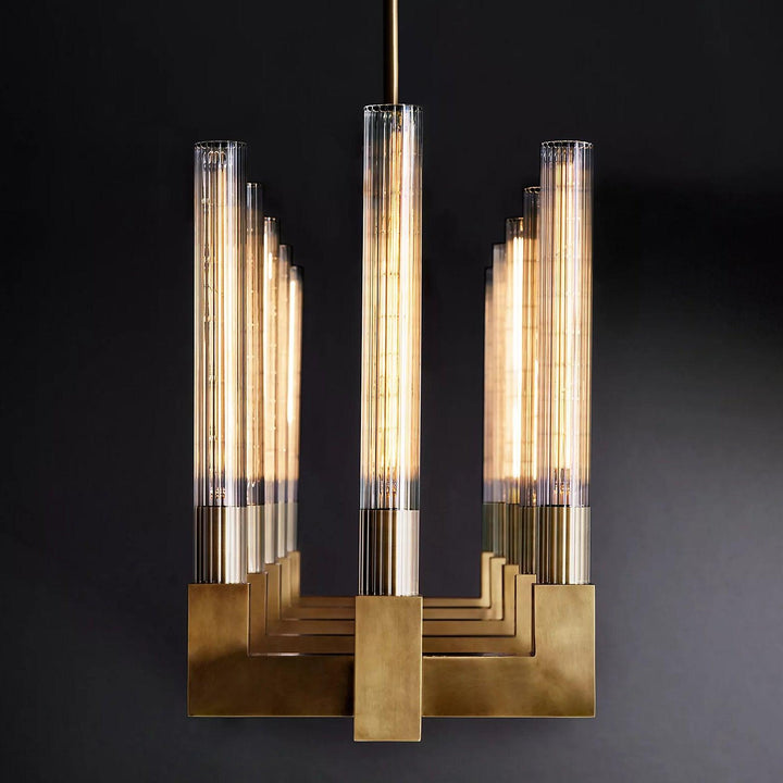 Brass Lustres en Verre Rectangulaires - Neutralighting