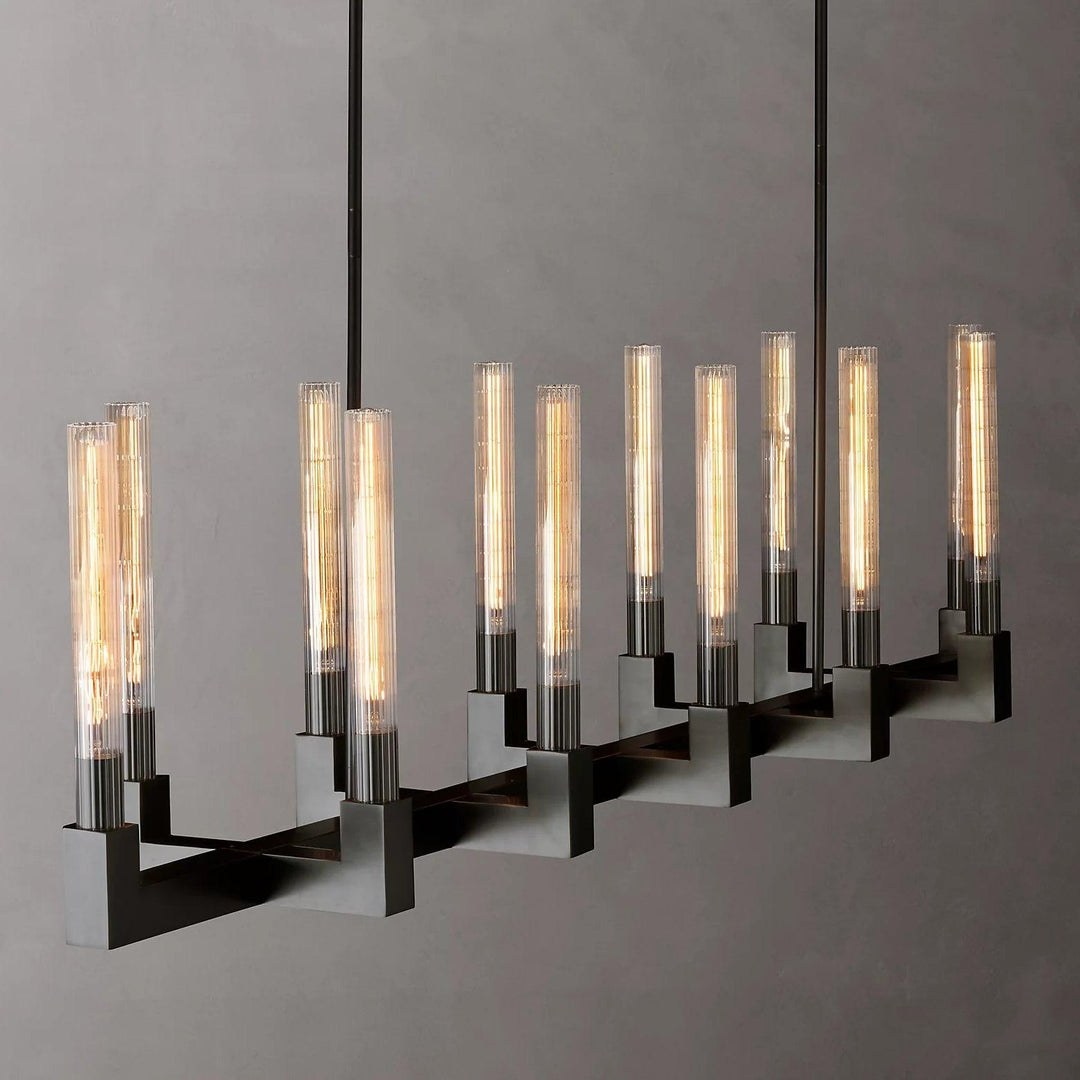 Brass Lustres en Verre Rectangulaires - Neutralighting