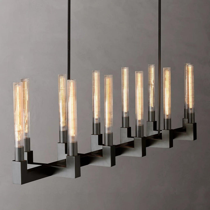 Brass Lustres en Verre Rectangulaires - Neutralighting