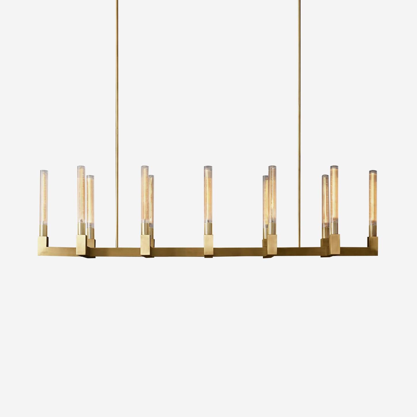 Brass Lustres en Verre Rectangulaires - Neutralighting