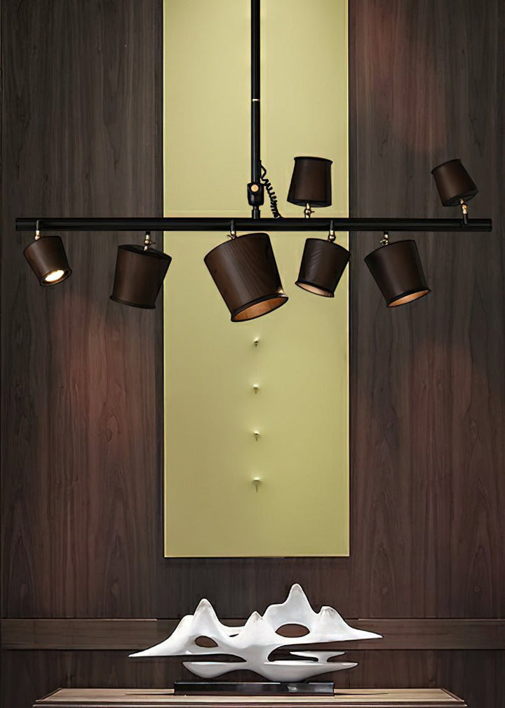 Avelira Suspension Linéaire Globe Bois Rustique - Neutralighting