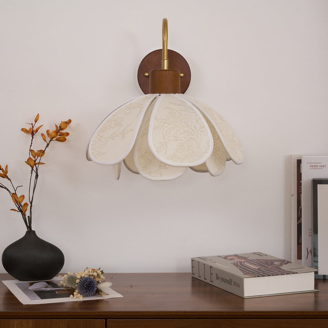 Florayne Applique Murale Florale Vintage en Verre - Neutralighting