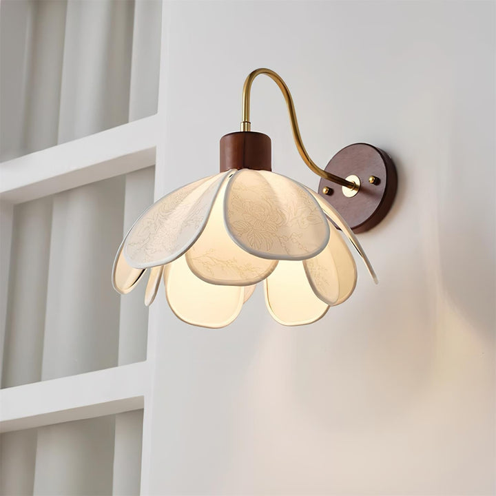 Florayne Applique Murale Florale Vintage en Verre - Neutralighting