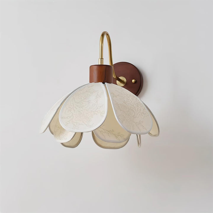 Florayne Applique Murale Florale Vintage en Verre - Neutralighting