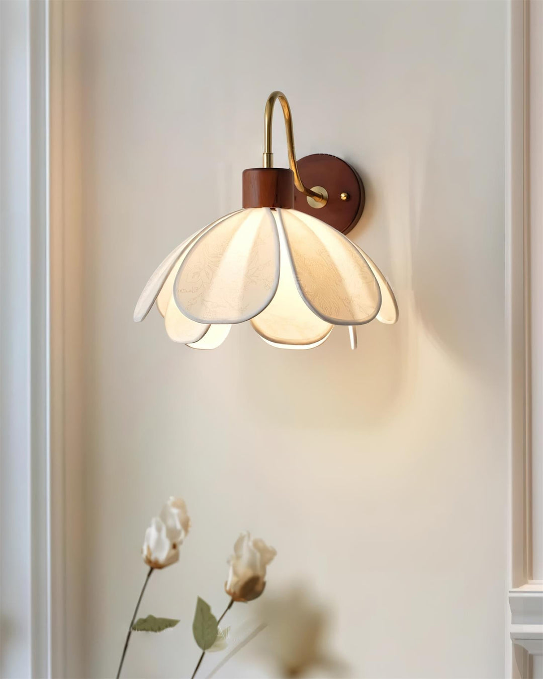 Florayne Applique Murale Florale Vintage en Verre - Neutralighting