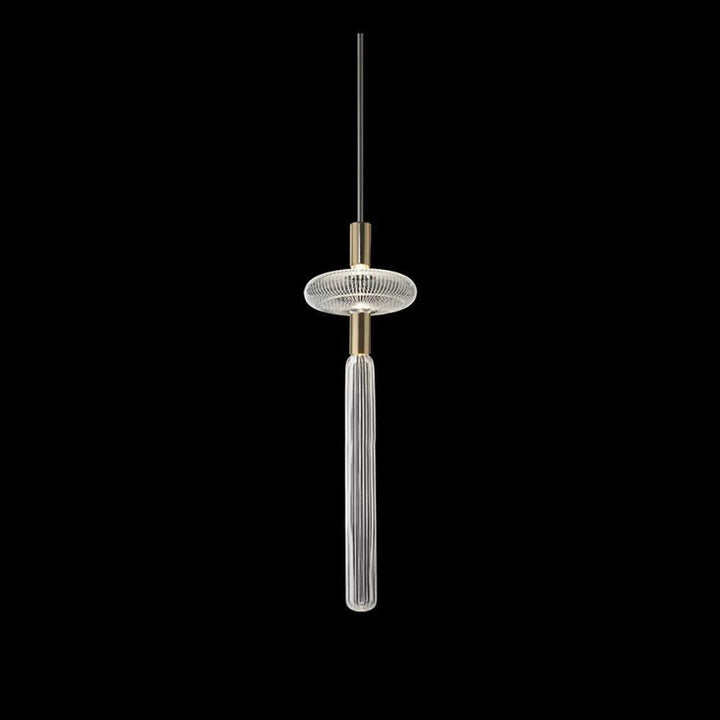 Solara Lampe à suspension en cristal cylindrique Cipher contemporaine - Neutralighting