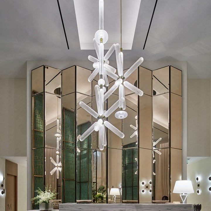 Solara Lampe à suspension en cristal cylindrique Cipher contemporaine - Neutralighting