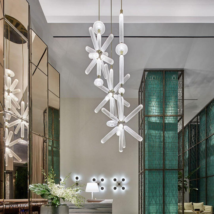 Solara Lampe à suspension en cristal cylindrique Cipher contemporaine - Neutralighting