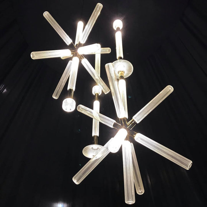 Solara Lampe à suspension en cristal cylindrique Cipher contemporaine - Neutralighting