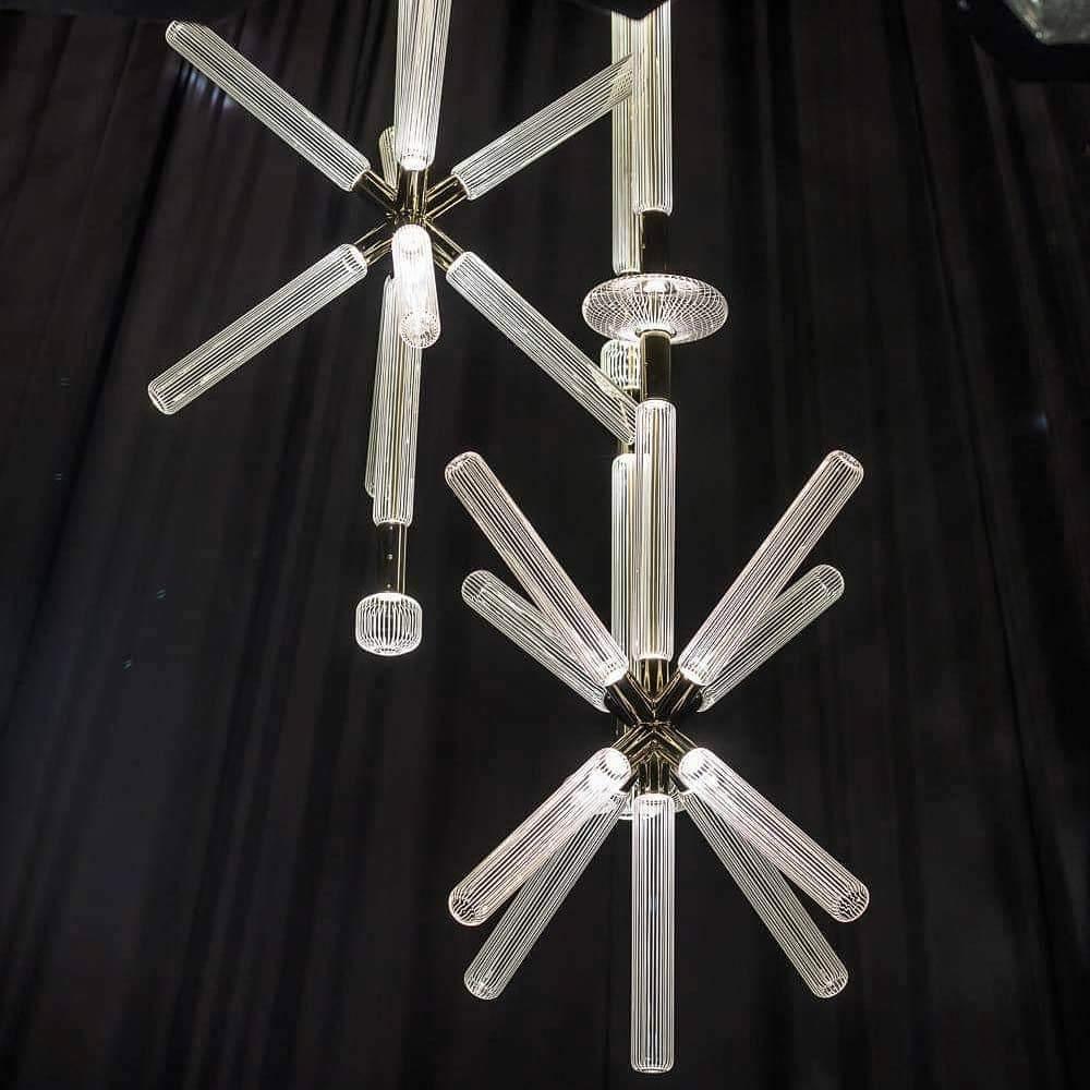 Solara Lampe à suspension en cristal cylindrique Cipher contemporaine - Neutralighting