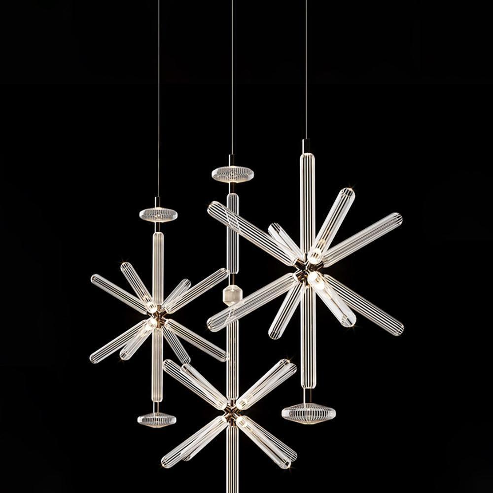 Solara Lampe à suspension en cristal cylindrique Cipher contemporaine - Neutralighting