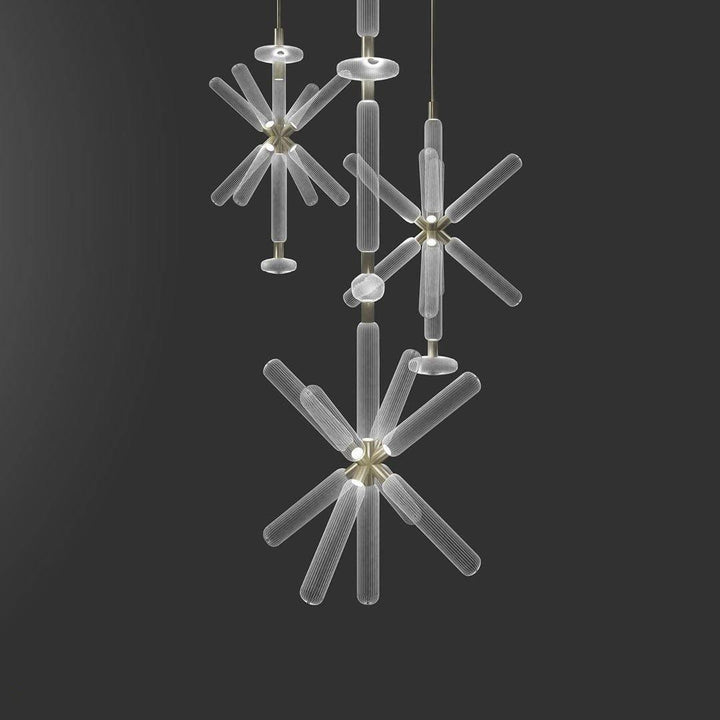 Solara Lampe à suspension en cristal cylindrique Cipher contemporaine - Neutralighting