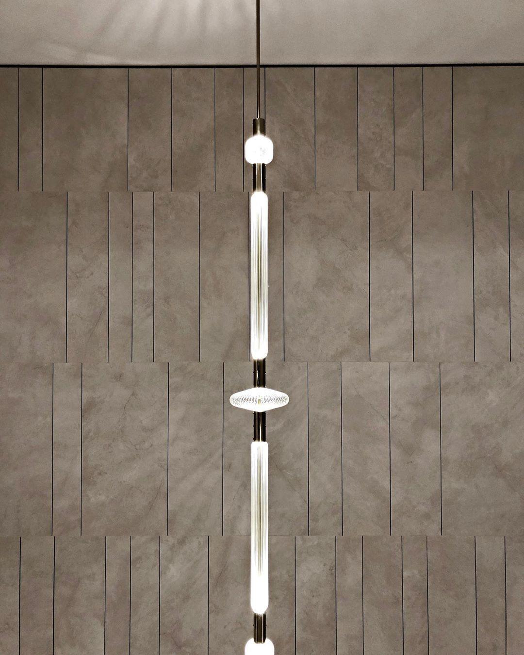 Solara Lampe à suspension en cristal cylindrique Cipher contemporaine - Neutralighting