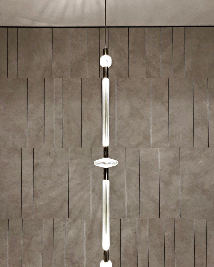 Solara Lampe à suspension en cristal cylindrique Cipher contemporaine - Neutralighting