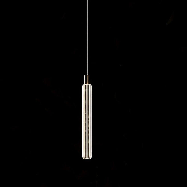 Solara Lampe à suspension en cristal cylindrique Cipher contemporaine - Neutralighting