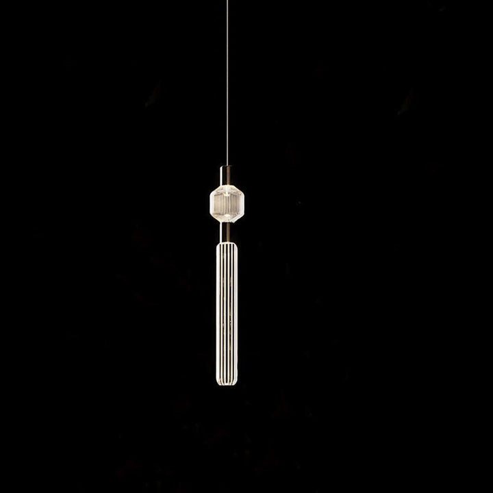 Solara Lampe à suspension en cristal cylindrique Cipher contemporaine - Neutralighting