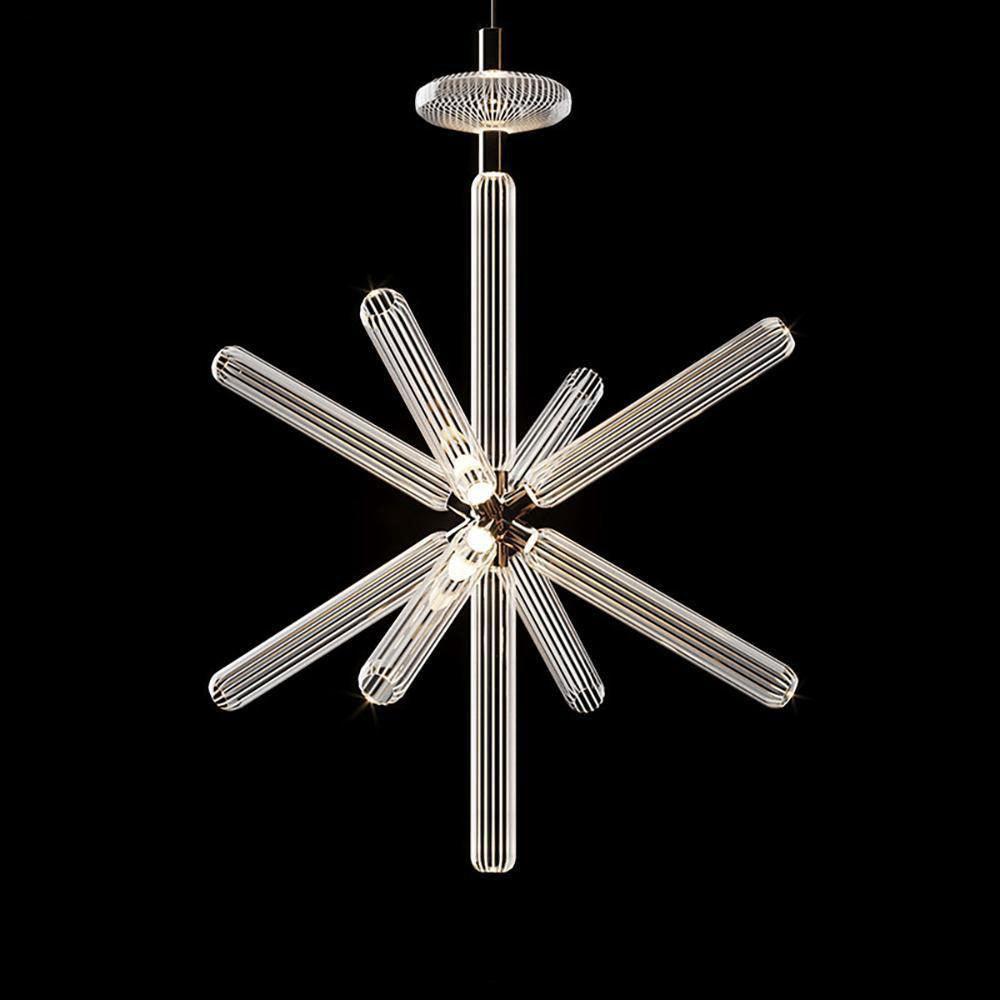Solara Lampe à suspension en cristal cylindrique Cipher contemporaine - Neutralighting