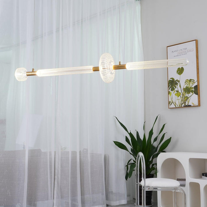 Solara Lampe à suspension en cristal cylindrique Cipher contemporaine - Neutralighting