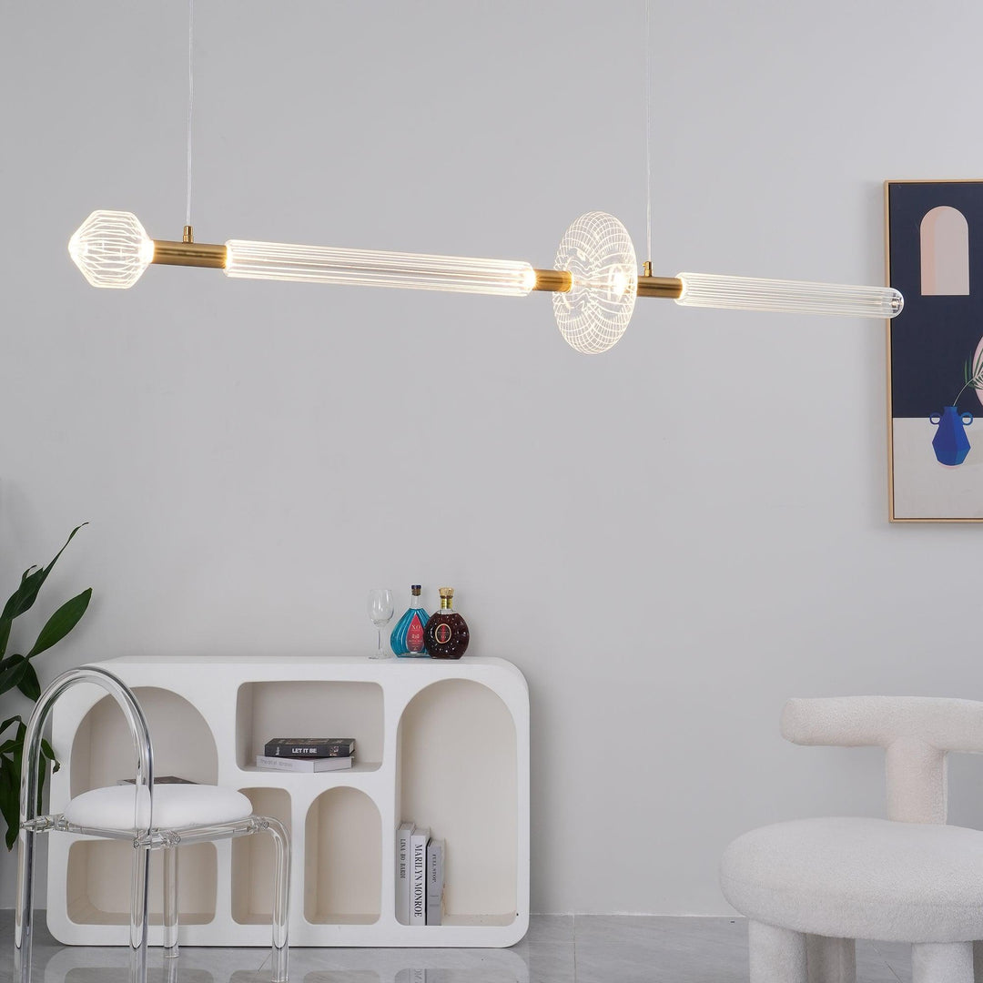 Solara Lampe à suspension en cristal cylindrique Cipher contemporaine - Neutralighting