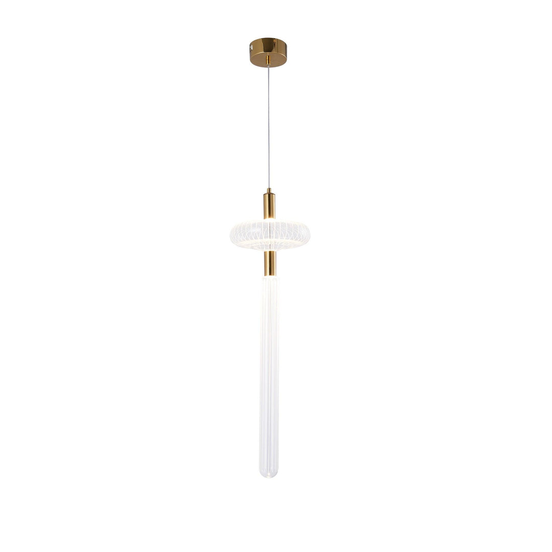 Solara Lampe à suspension en cristal cylindrique Cipher contemporaine - Neutralighting
