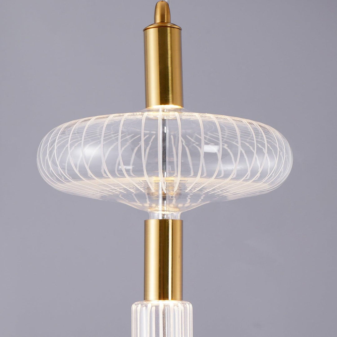 Solara Lampe à suspension en cristal cylindrique Cipher contemporaine - Neutralighting