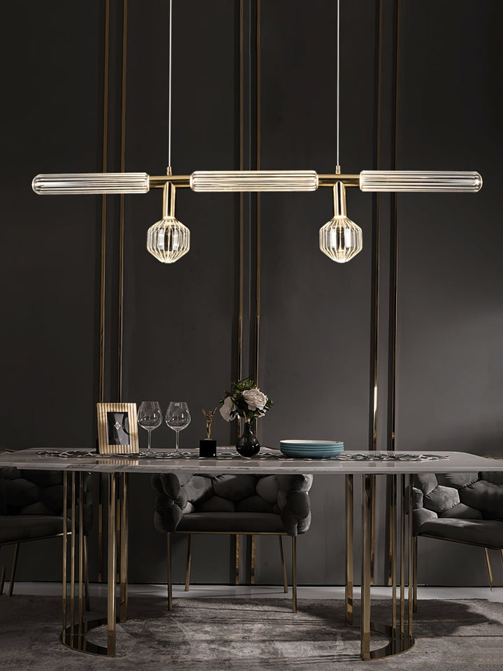 Solara Lampe à suspension en cristal cylindrique Cipher contemporaine - Neutralighting