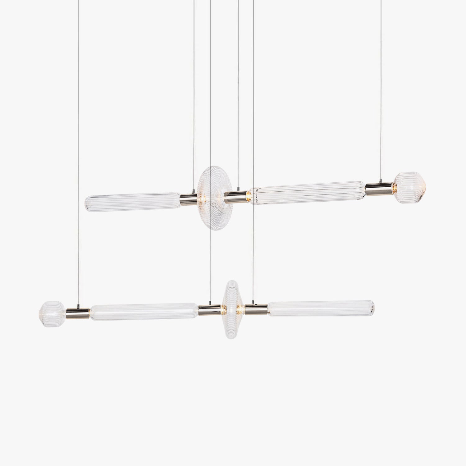 Solara Lampe à suspension en cristal cylindrique Cipher contemporaine - Neutralighting