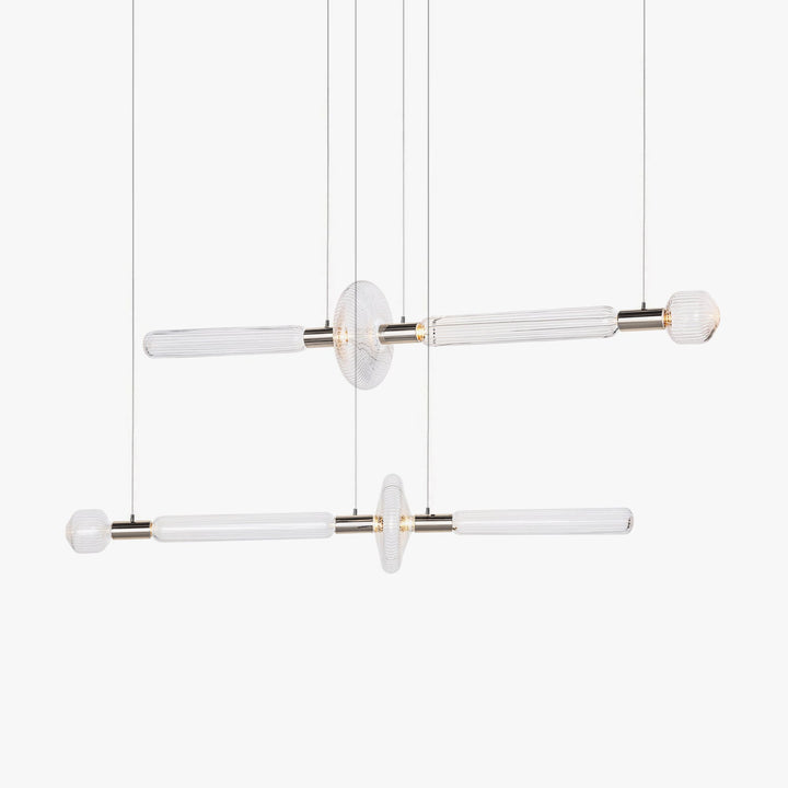 Solara Lampe à suspension en cristal cylindrique Cipher contemporaine - Neutralighting