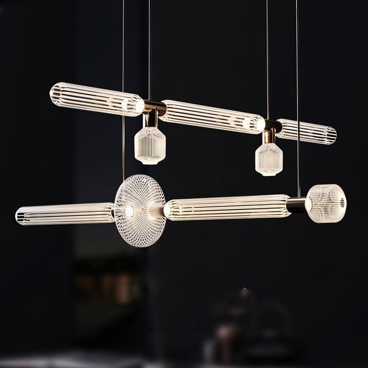 Solara Lampe à suspension en cristal cylindrique Cipher contemporaine - Neutralighting