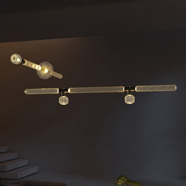 Solara Lampe à suspension en cristal cylindrique Cipher contemporaine - Neutralighting