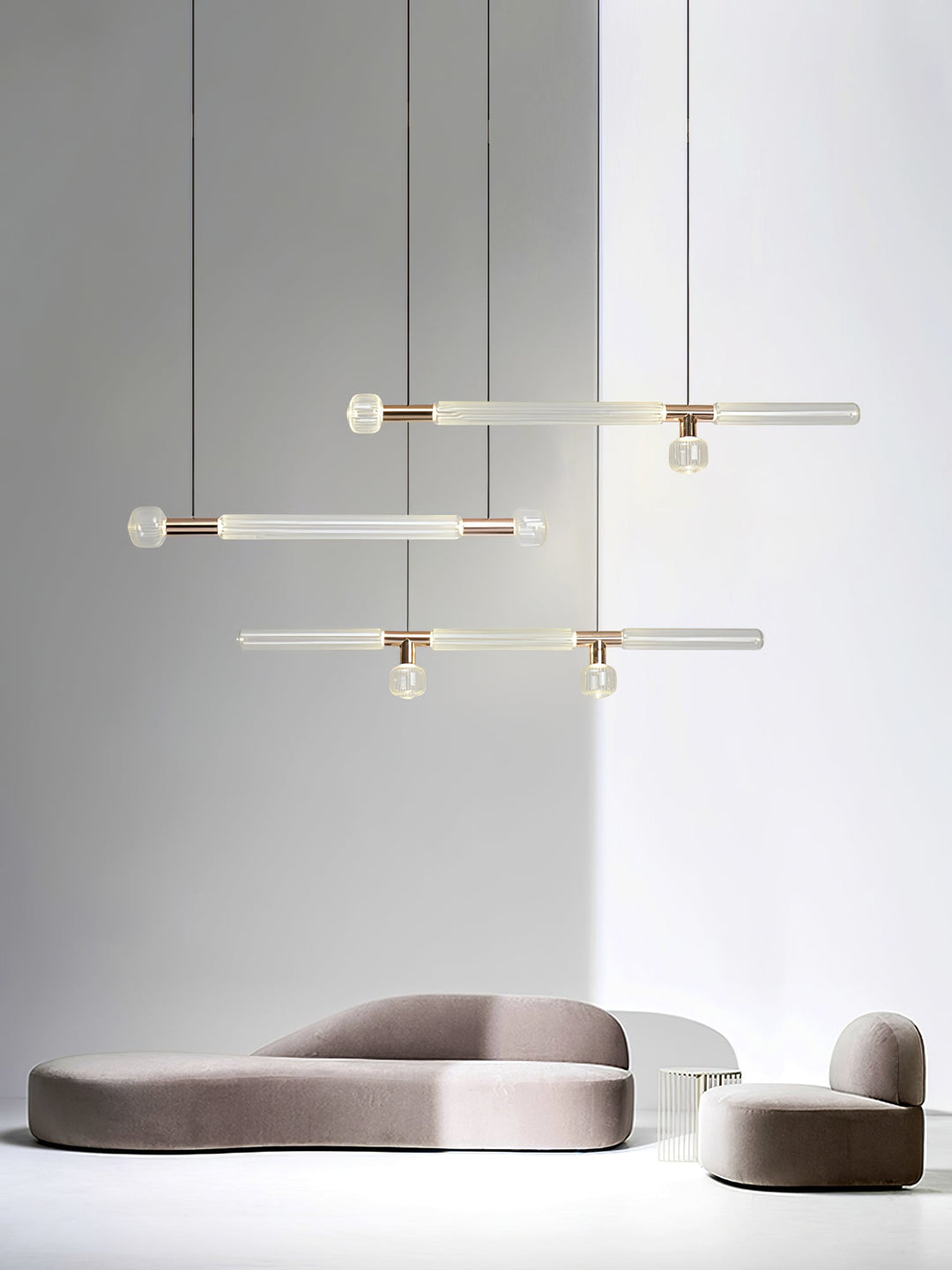 Solara Lampe à suspension en cristal cylindrique Cipher contemporaine - Neutralighting