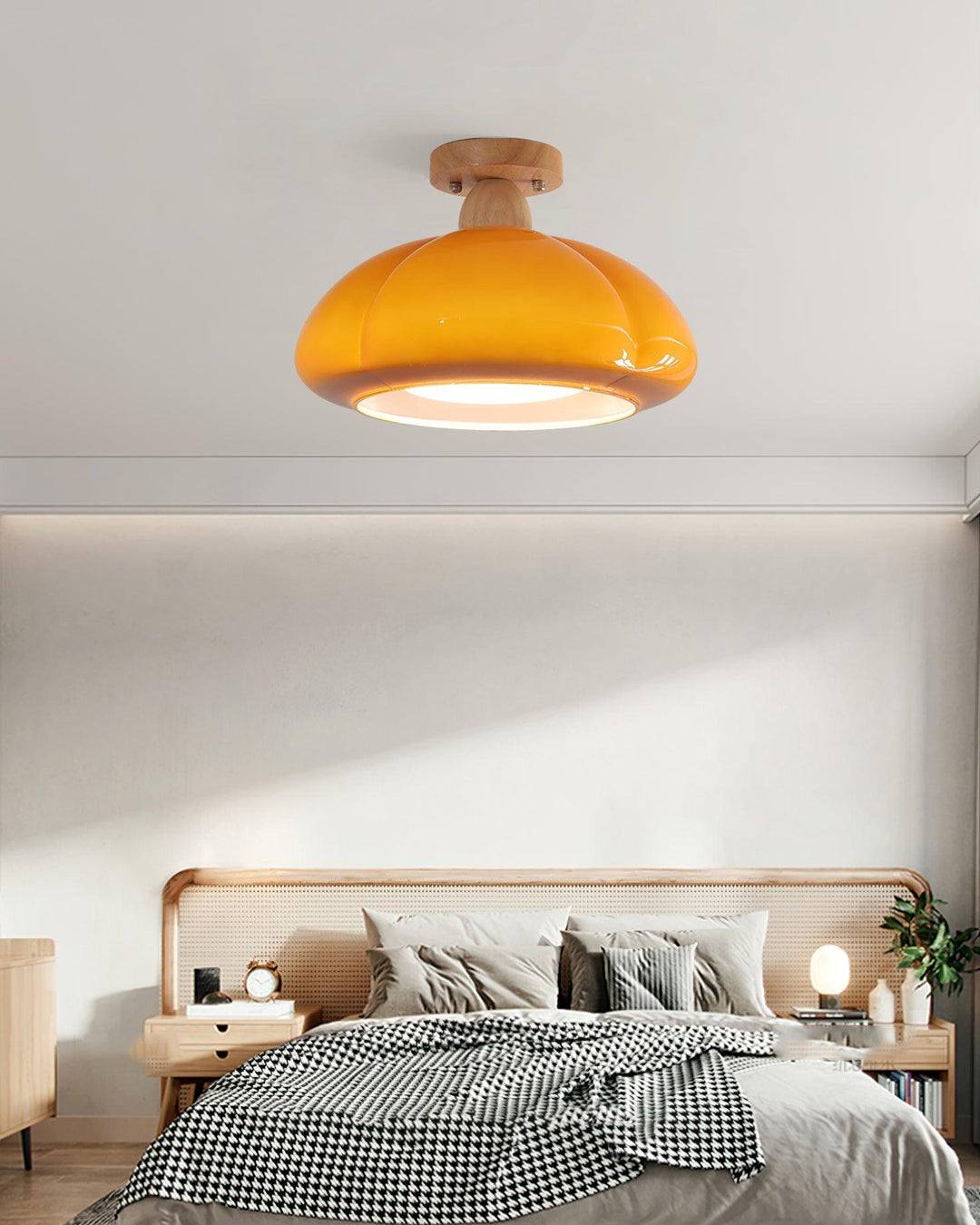 Ambrina Plafonnier Semi-Encastré Verre Ambre - Neutralighting