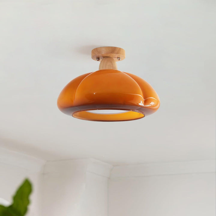 Ambrina Plafonnier Semi-Encastré Verre Ambre - Neutralighting