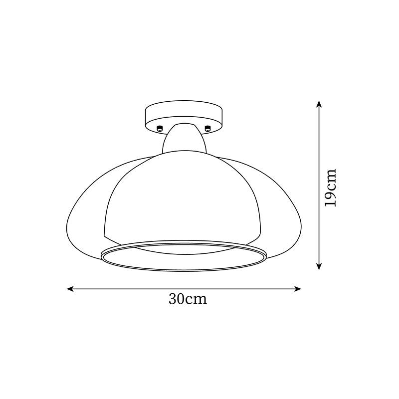 Ambrina Plafonnier Semi-Encastré Verre Ambre - Neutralighting