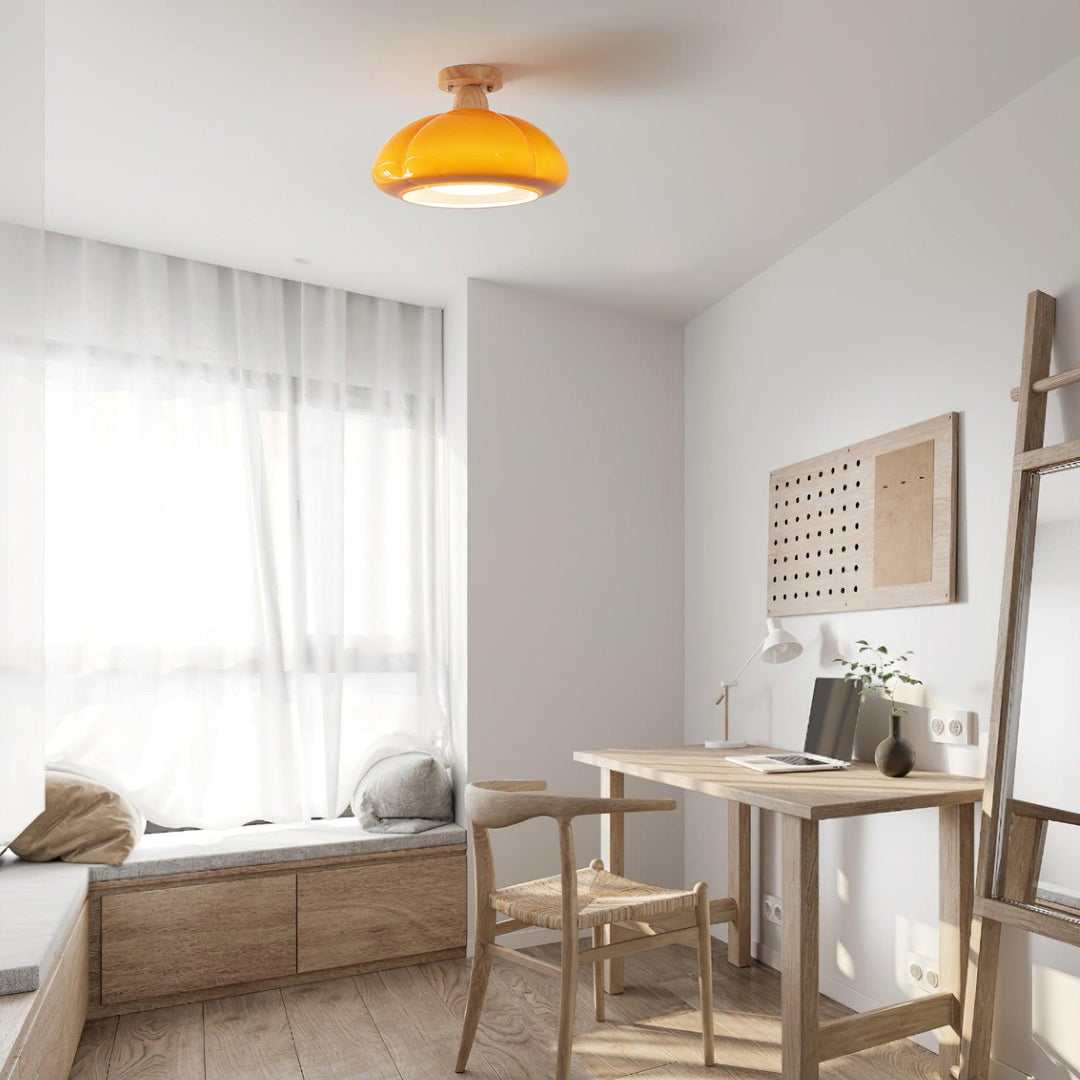 Ambrina Plafonnier Semi-Encastré Verre Ambre - Neutralighting