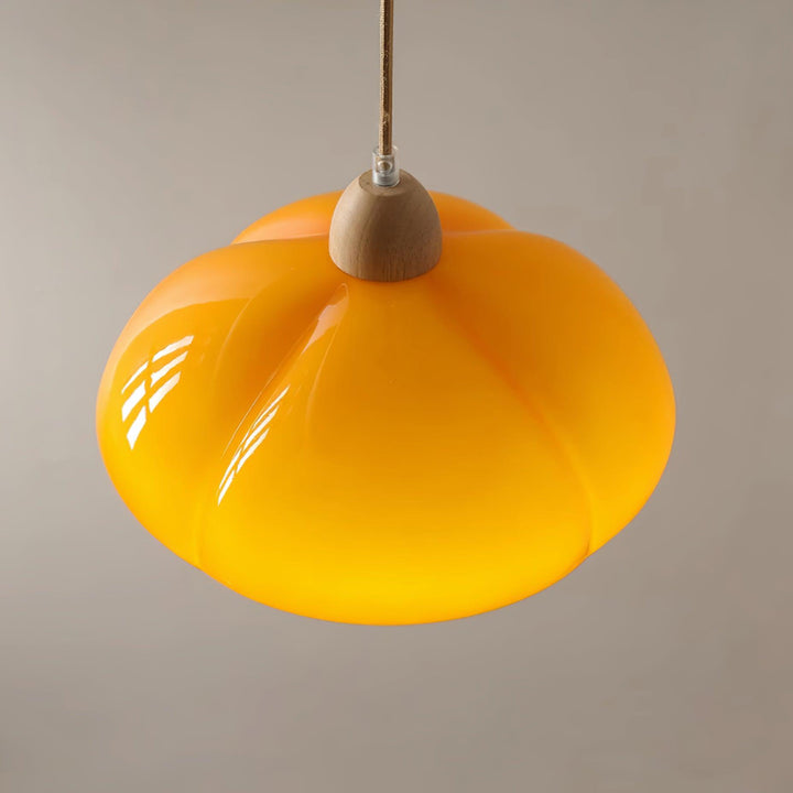 Suspension Arrondi Verre Ombre Bois Espiègle Moderne - Neutralighting