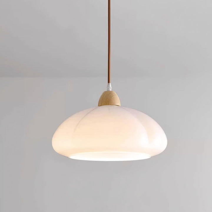 Suspension Arrondi Verre Ombre Bois Espiègle Moderne - Neutralighting