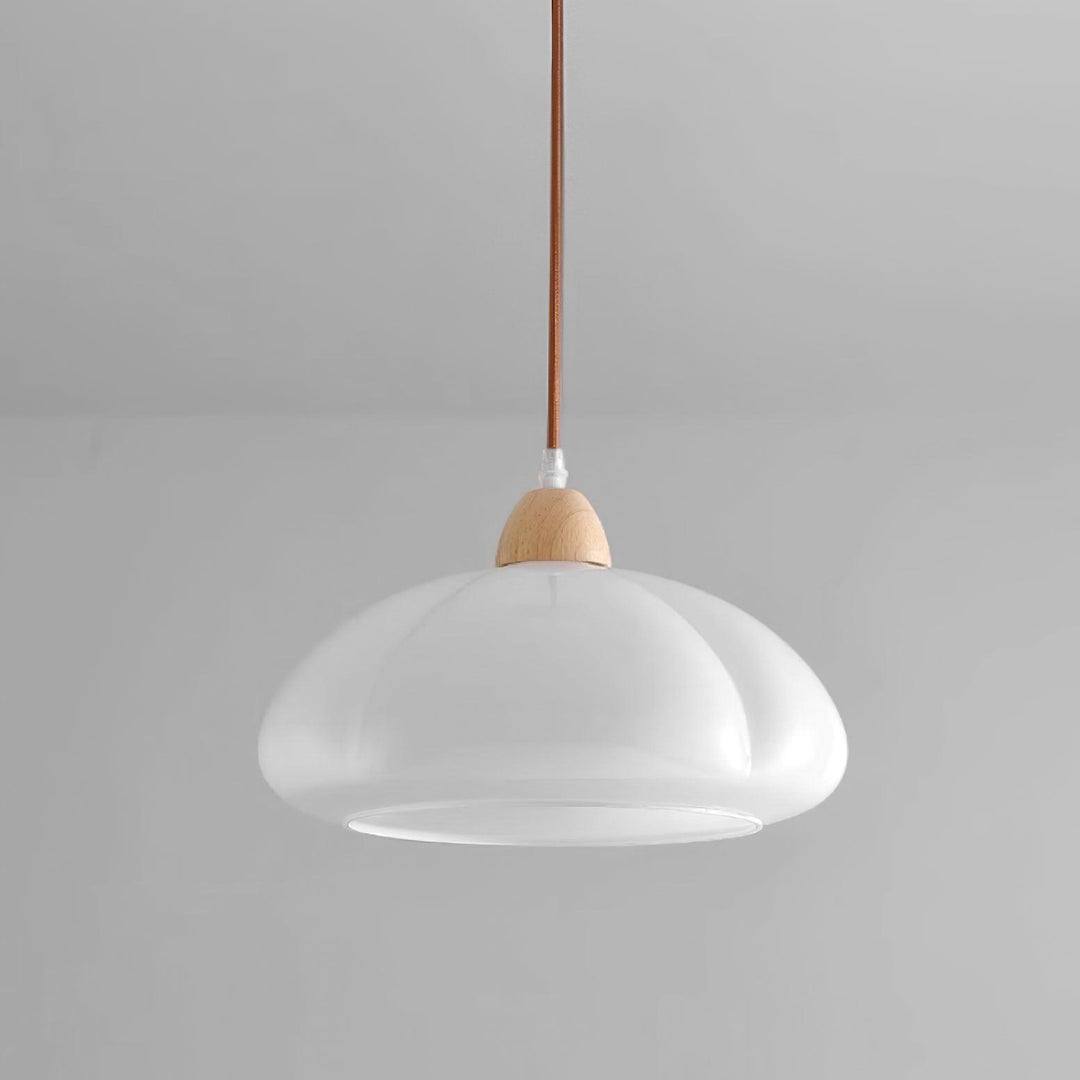 Suspension Arrondi Verre Ombre Bois Espiègle Moderne - Neutralighting